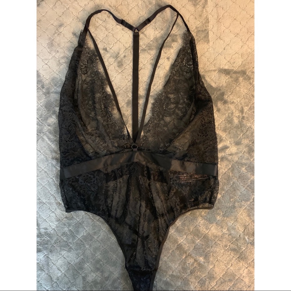 Victoria’s Secret black lacy bodysuit